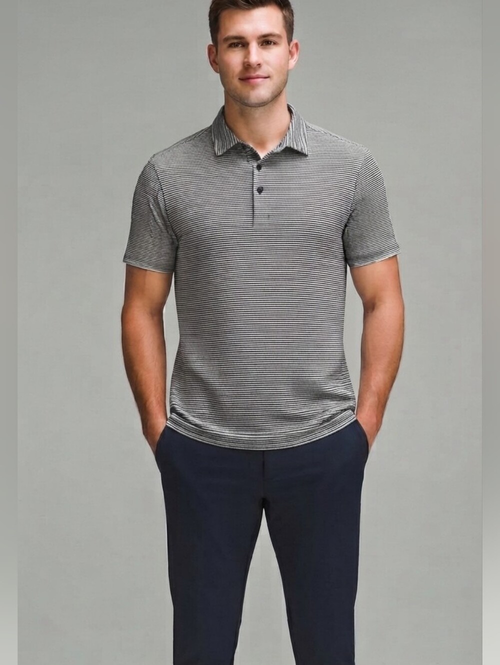 Lululemon Men's Polo Shirt Short Sleeve Golf Athleisure Casual Tee! Size L